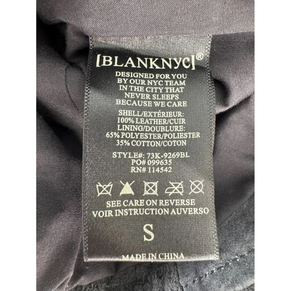 BLANKNYC Suede Moto Jacket Womens S Gray Leather Biker Cropped Belted Zip Coat - Picture 8 of 8